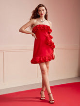 MOTF PREMIUM RUFFLE TRIM OFF SHOULDER DRESS,VALENTINE'S DAY OUTFIT